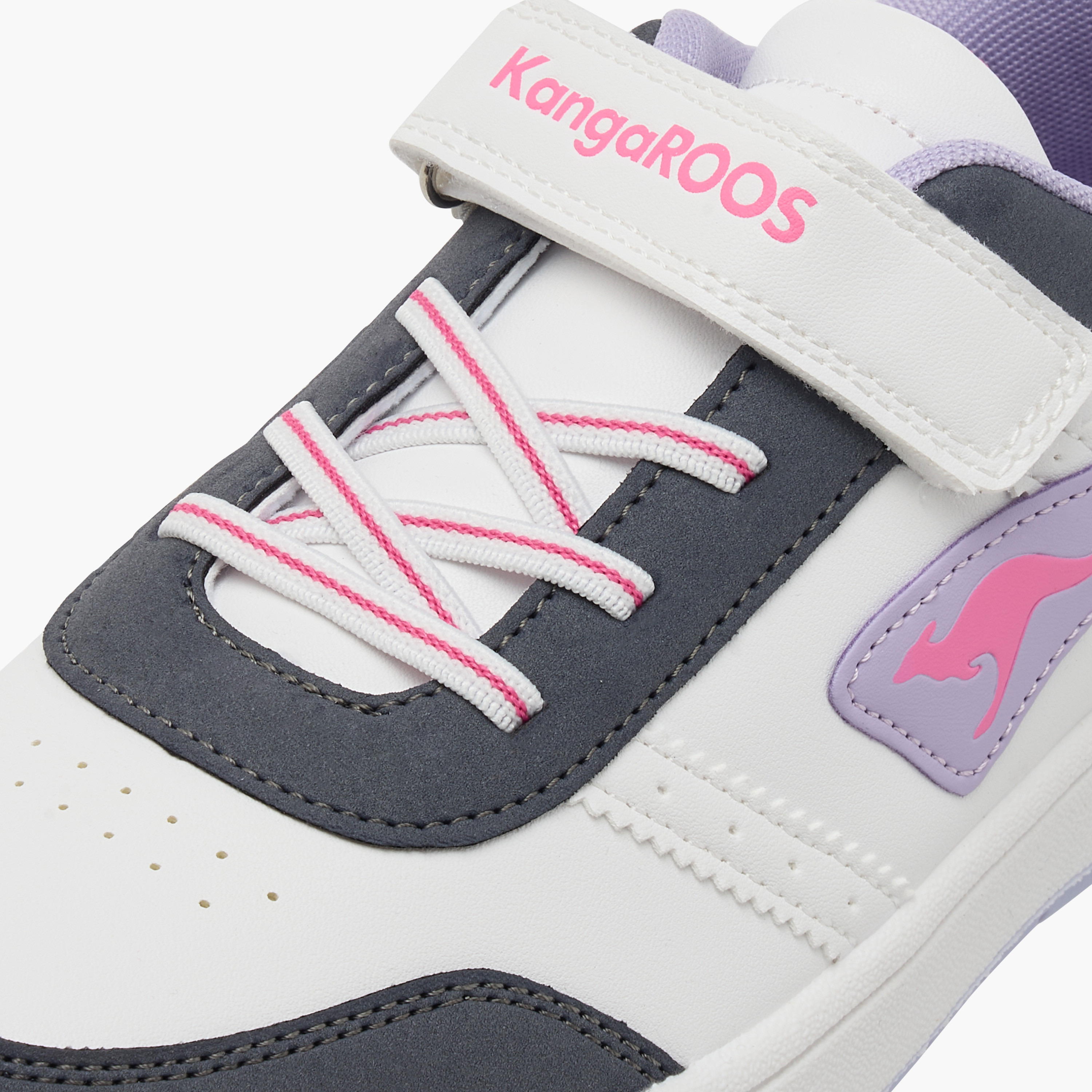 KangaROOS Women's Logo Detail Sneakers with Hook and Loop Closure-women-shoes-sneakers-image-4