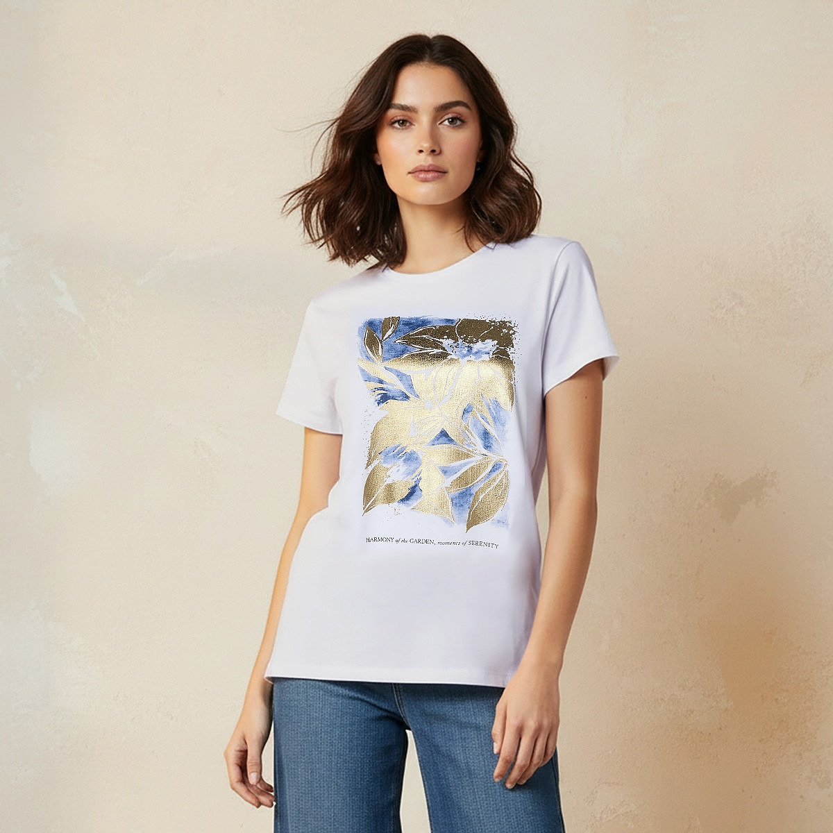 Splash Youth Cotton T-shirt with Floral Print-women-clothing-tshirts-image-1