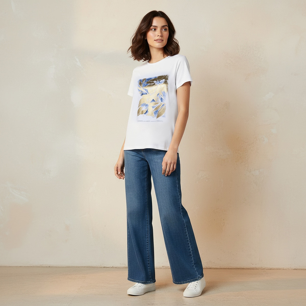 Splash Youth Cotton T-shirt with Floral Print-women-clothing-tshirts-image-3