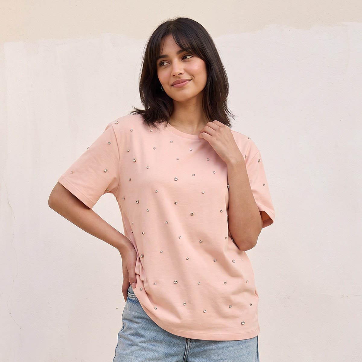 تيشيرت مزين من سبلاش يوث-women-clothing-tshirts-image-1