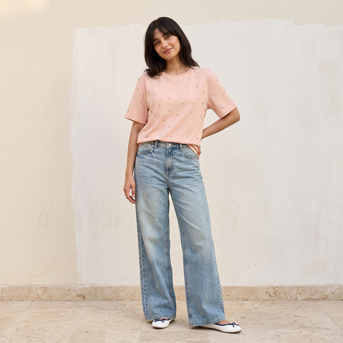 تيشيرت مزين من سبلاش يوث-women-clothing-tshirts-image-3