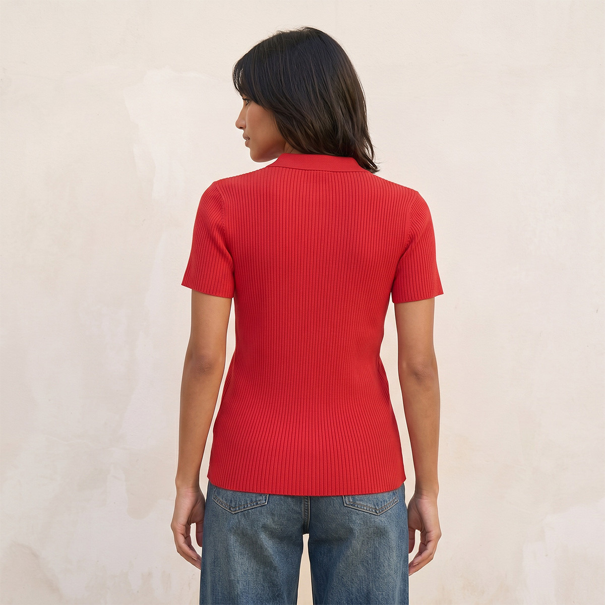 Splash Youth T-shirt with Ribbed Design-women-winterwear-cardigansandjumpers-jumpers-image-4