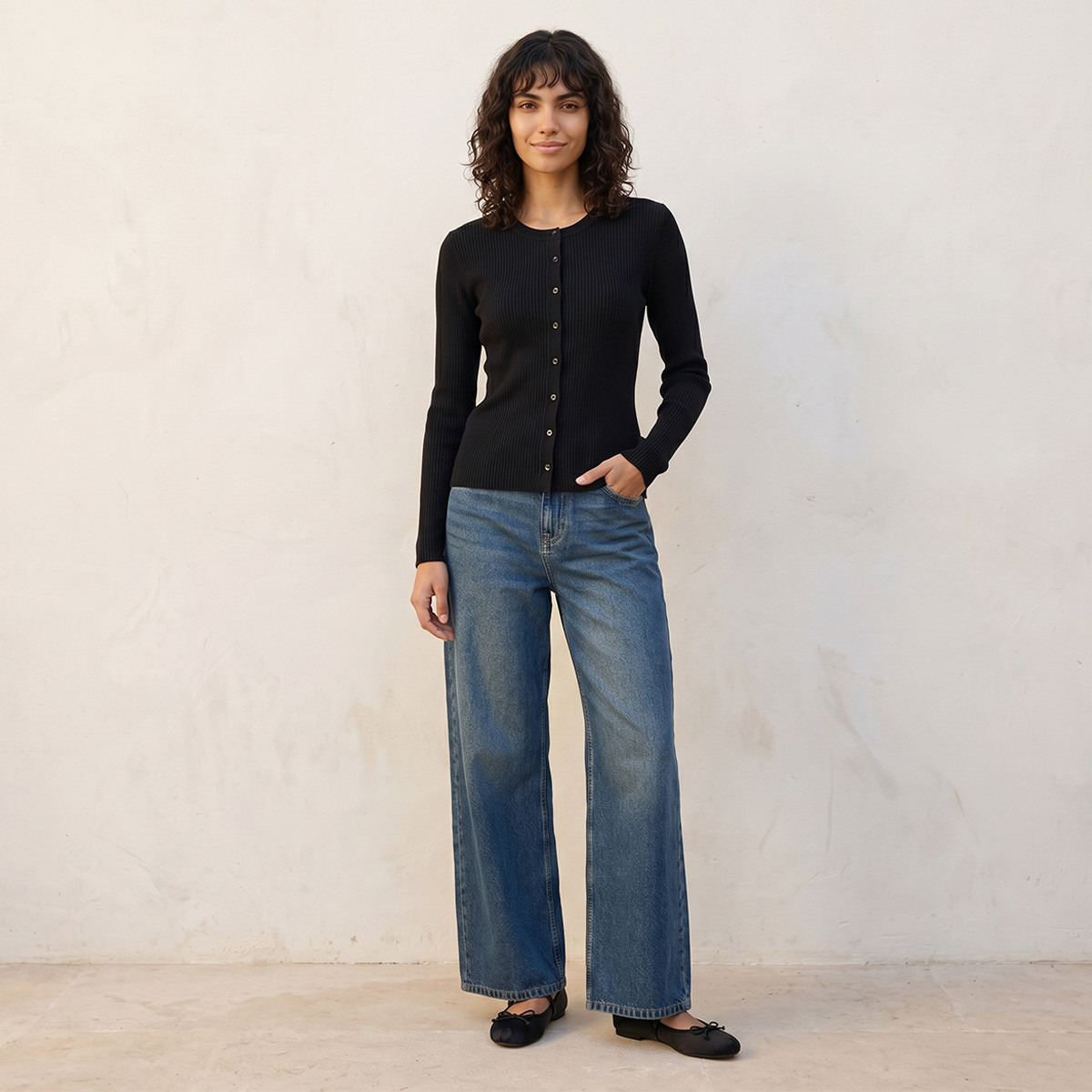 كارديجان بارز الملمس بياقة مستديرة من سبلاش يوث-women-winterwear-cardigansandjumpers-cardigans-image-3