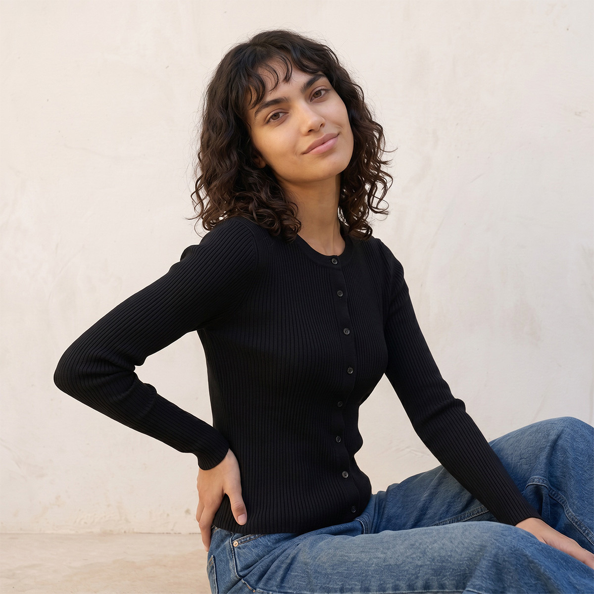 كارديجان بارز الملمس بياقة مستديرة من سبلاش يوث-women-winterwear-cardigansandjumpers-cardigans-image-6