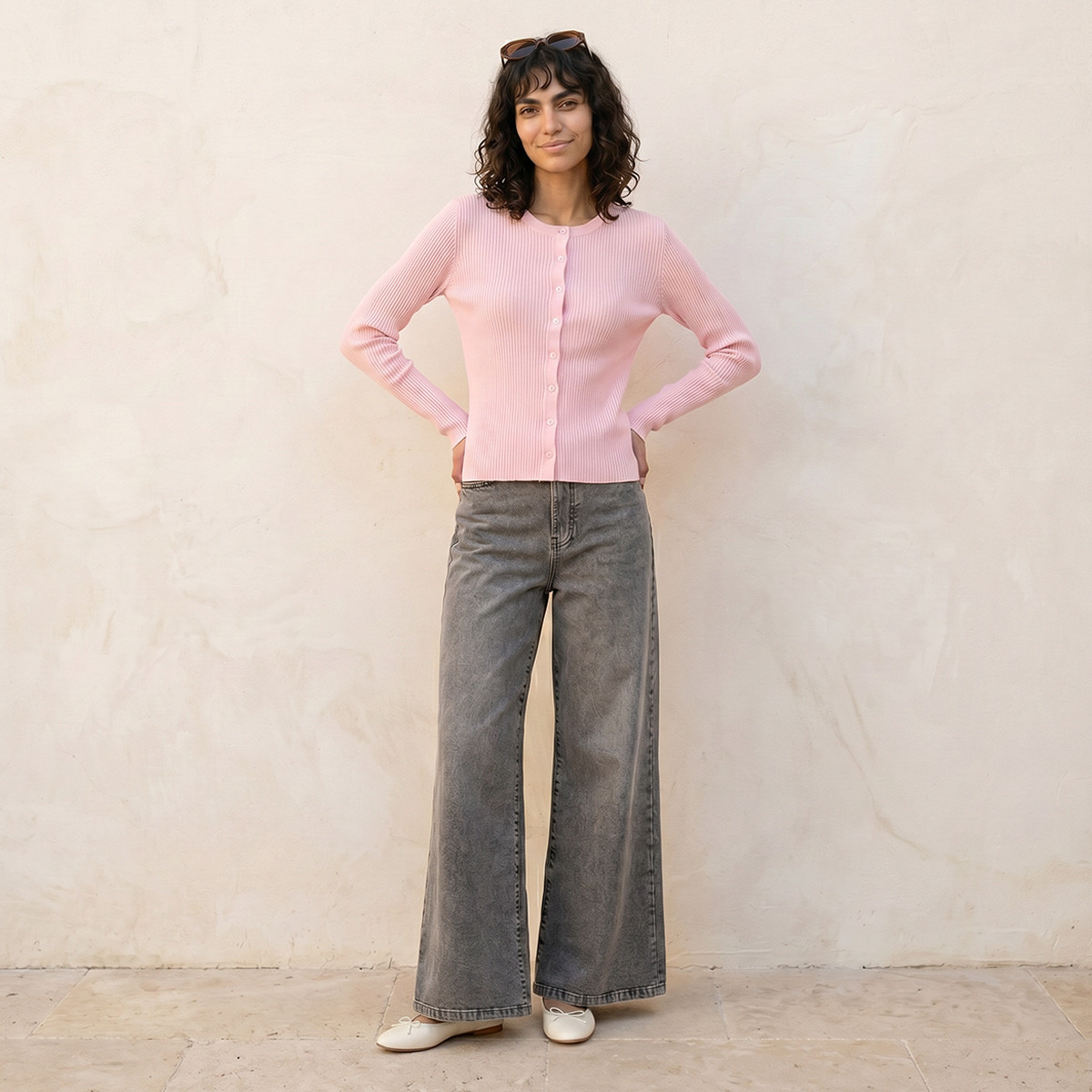 كارديجان بارز الملمس بياقة مستديرة من سبلاش يوث-women-winterwear-cardigansandjumpers-cardigans-image-3