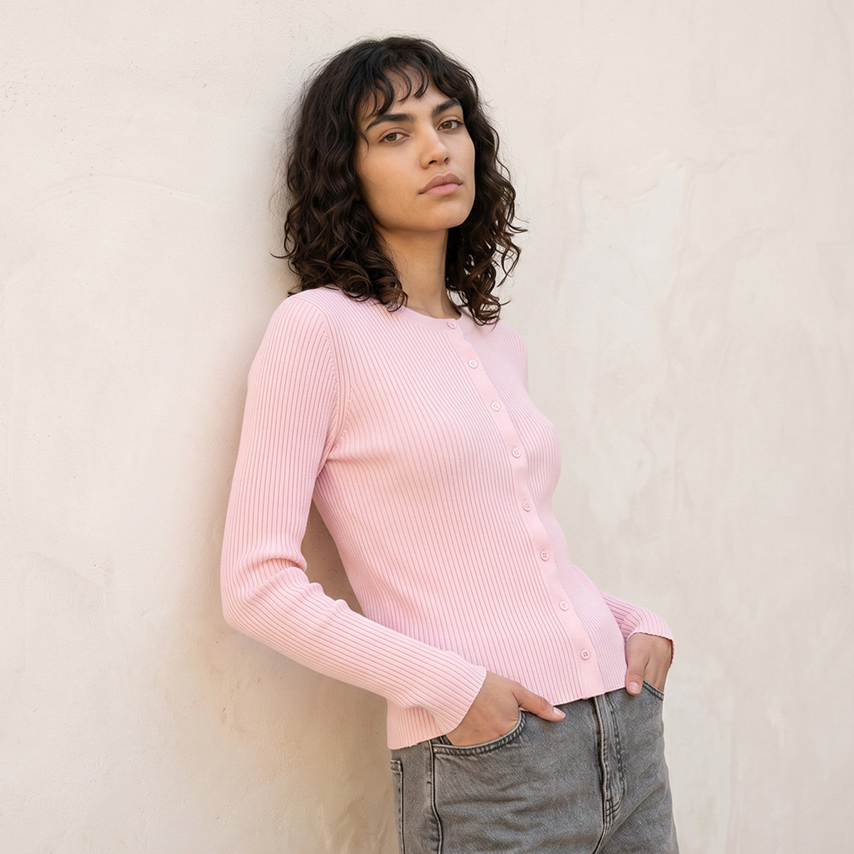كارديجان بارز الملمس بياقة مستديرة من سبلاش يوث-women-winterwear-cardigansandjumpers-cardigans-image-5