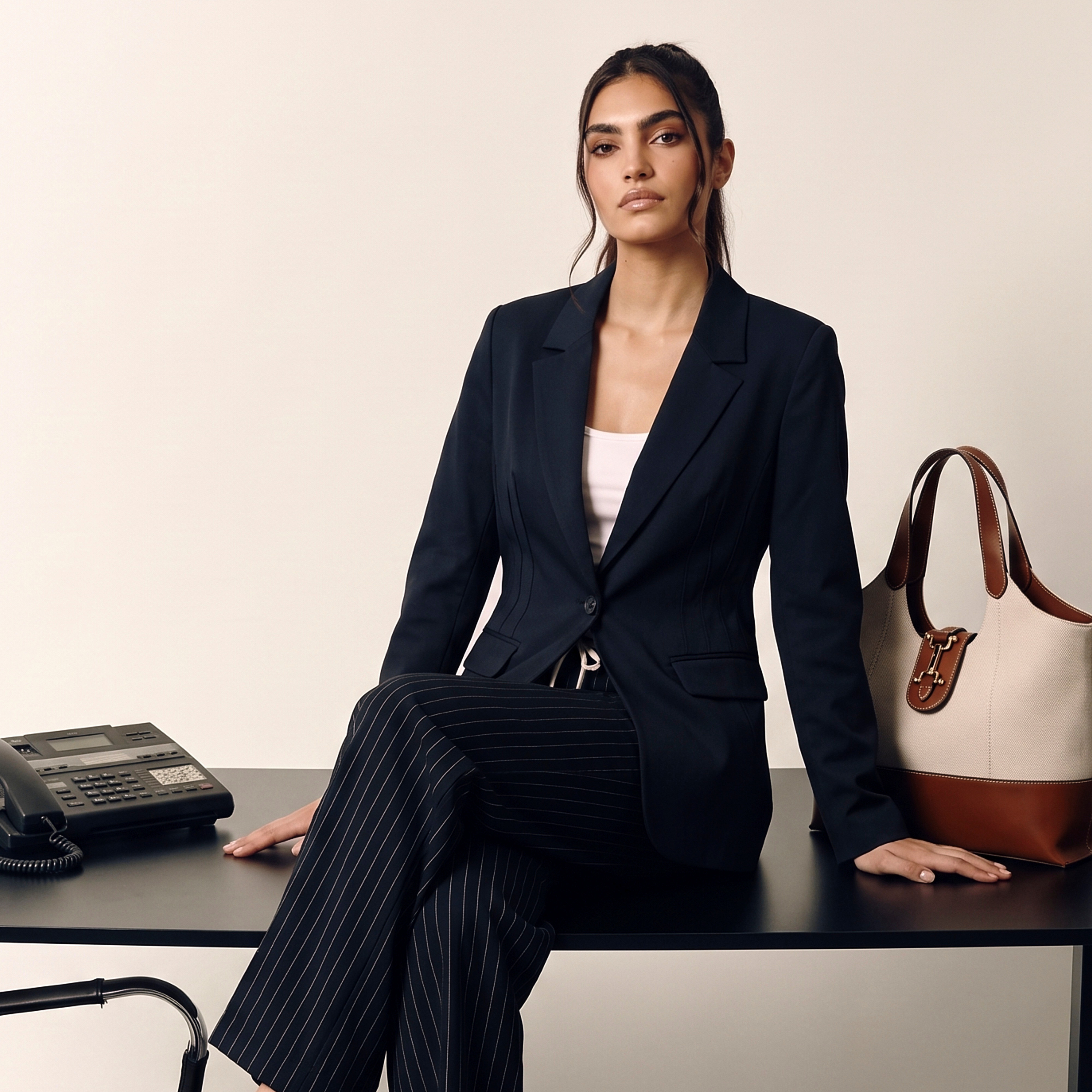 بليزر بقصة عادية وياقة مطوية من سبلاش يوث-women-clothing-coatsandjackets-blazers-image-1