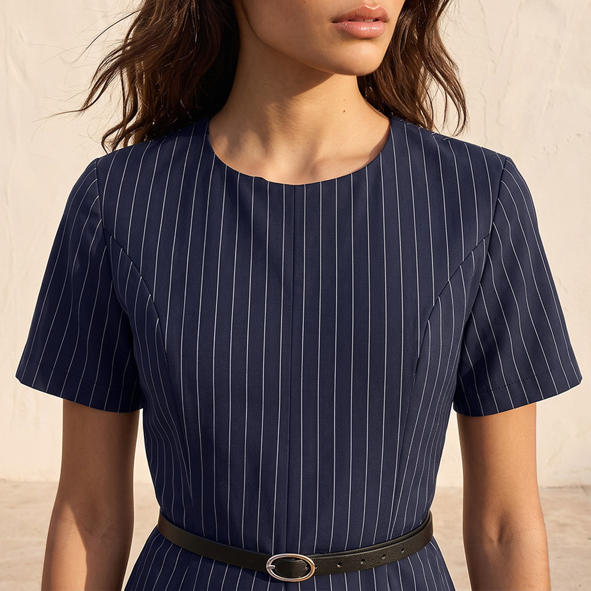 فستان مخطط بحزام من سبلاش يوث-women-clothing-dresses-image-7