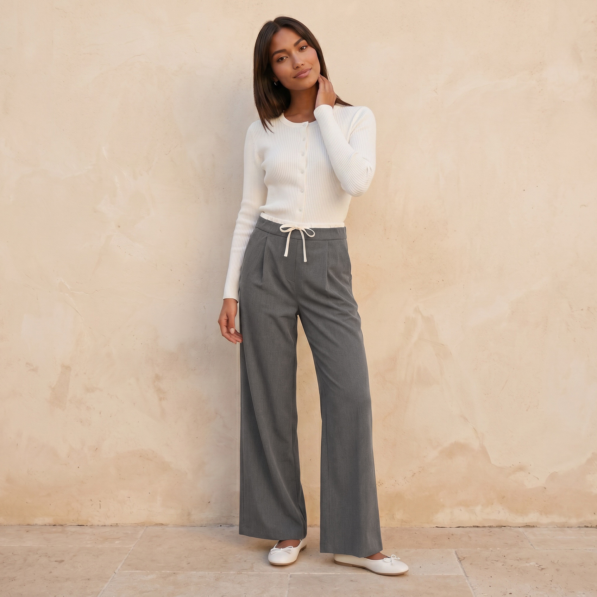 Splash Youth Drawstring Waist Trousers-women-clothing-trousers-image-3