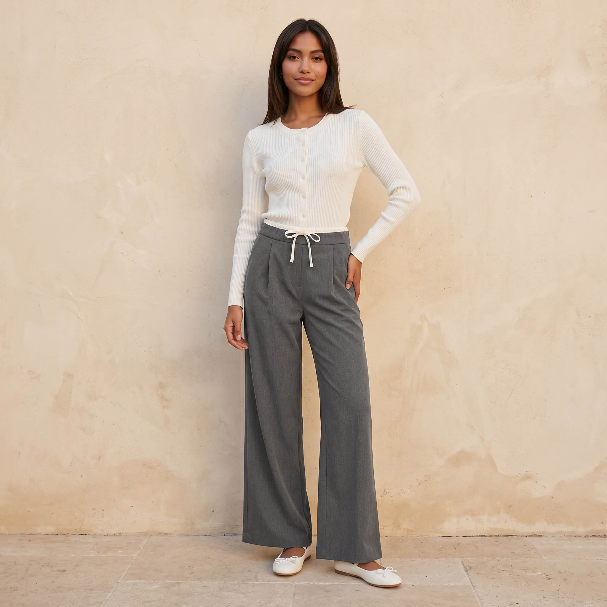 Splash Youth Drawstring Waist Trousers-women-clothing-trousers-image-5