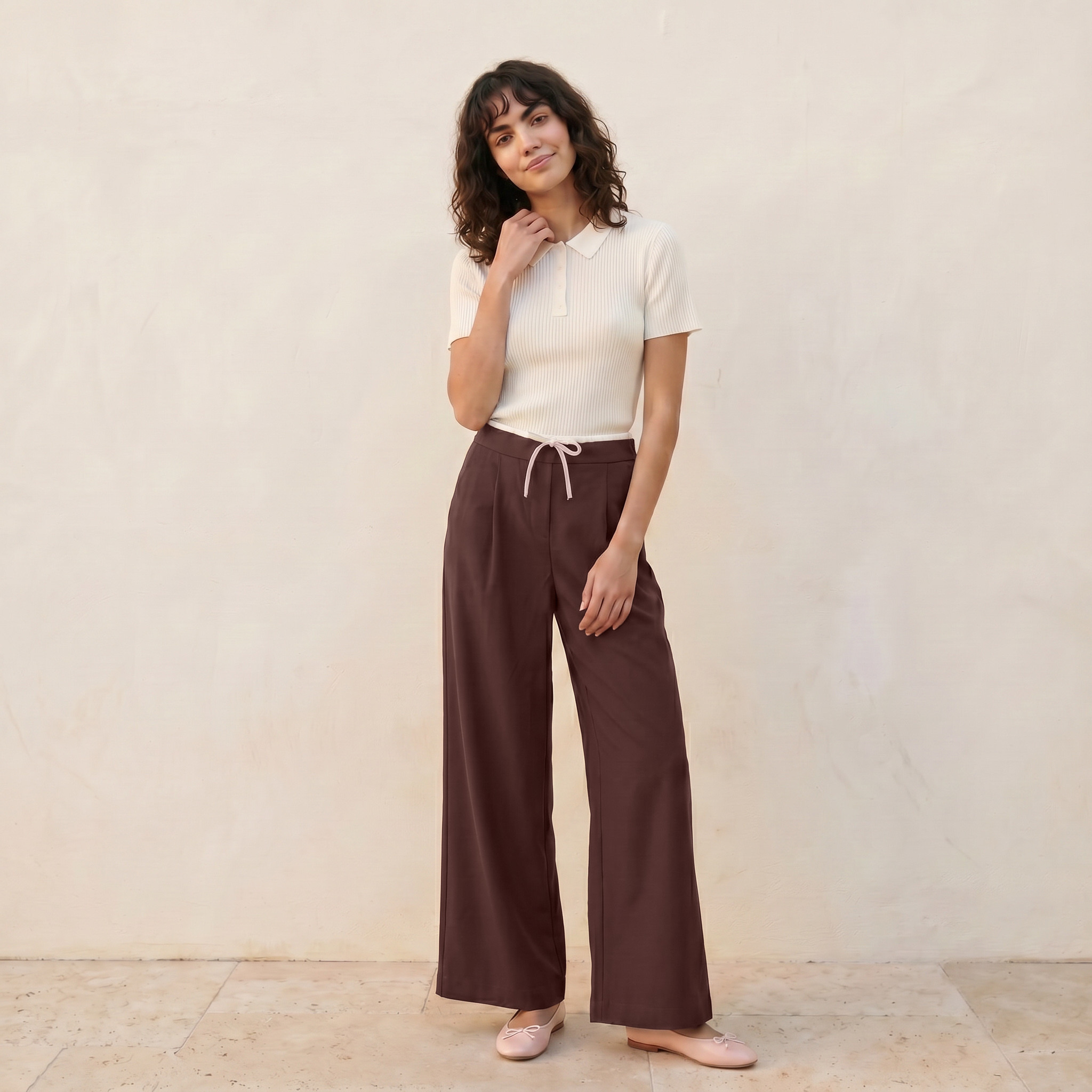 Splash Youth Drawstring Waist Trousers-women-clothing-trousers-image-3