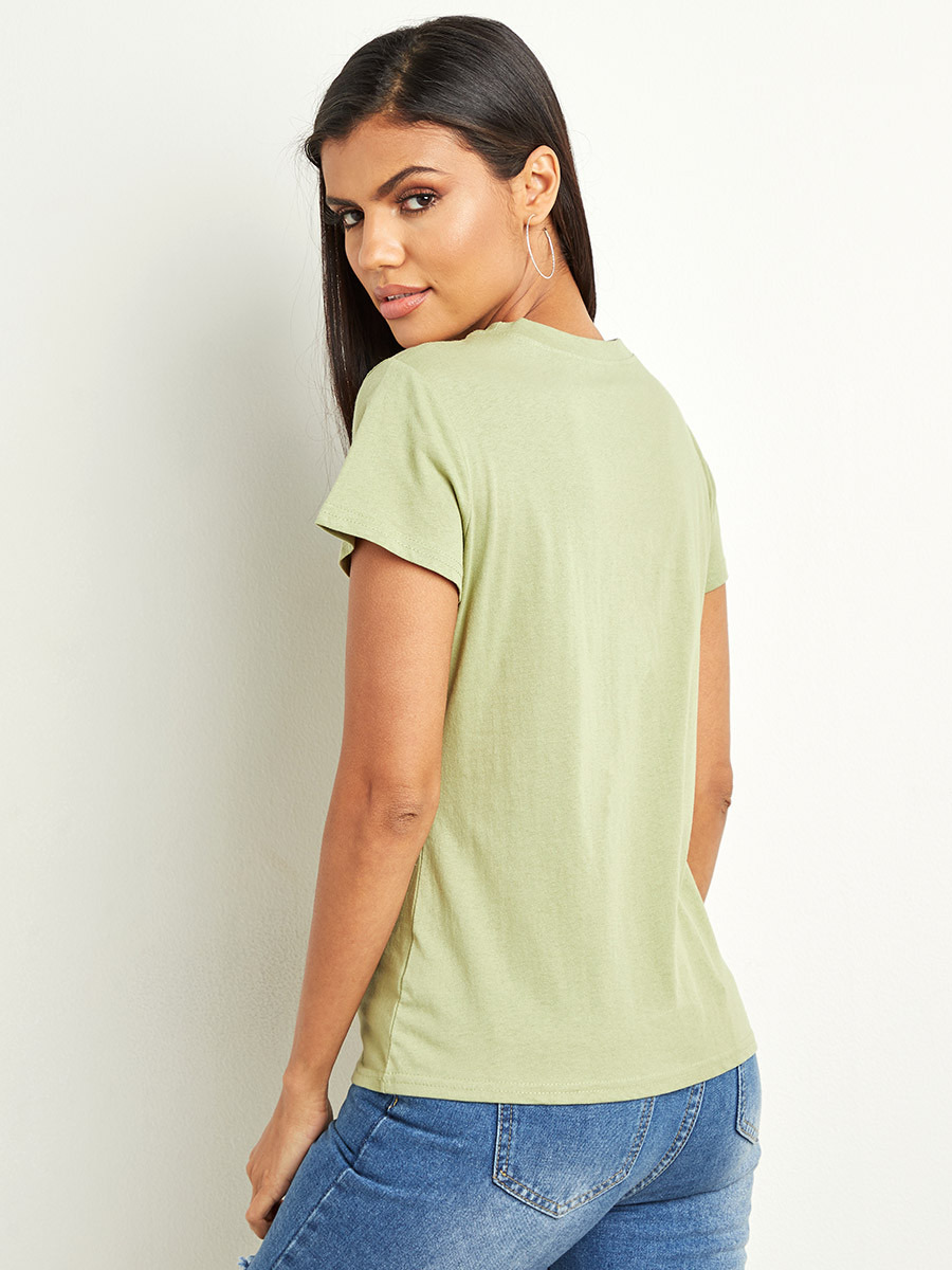 تيشيرت مطبوع بأكمام قصيرة من ستايلي-women-clothing-tshirts-image-5