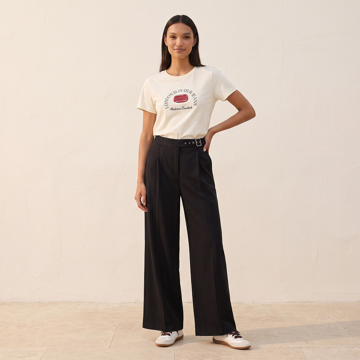 بنطلون بخصر مطاطي من سبلاش يوث-women-clothing-trousers-image-5
