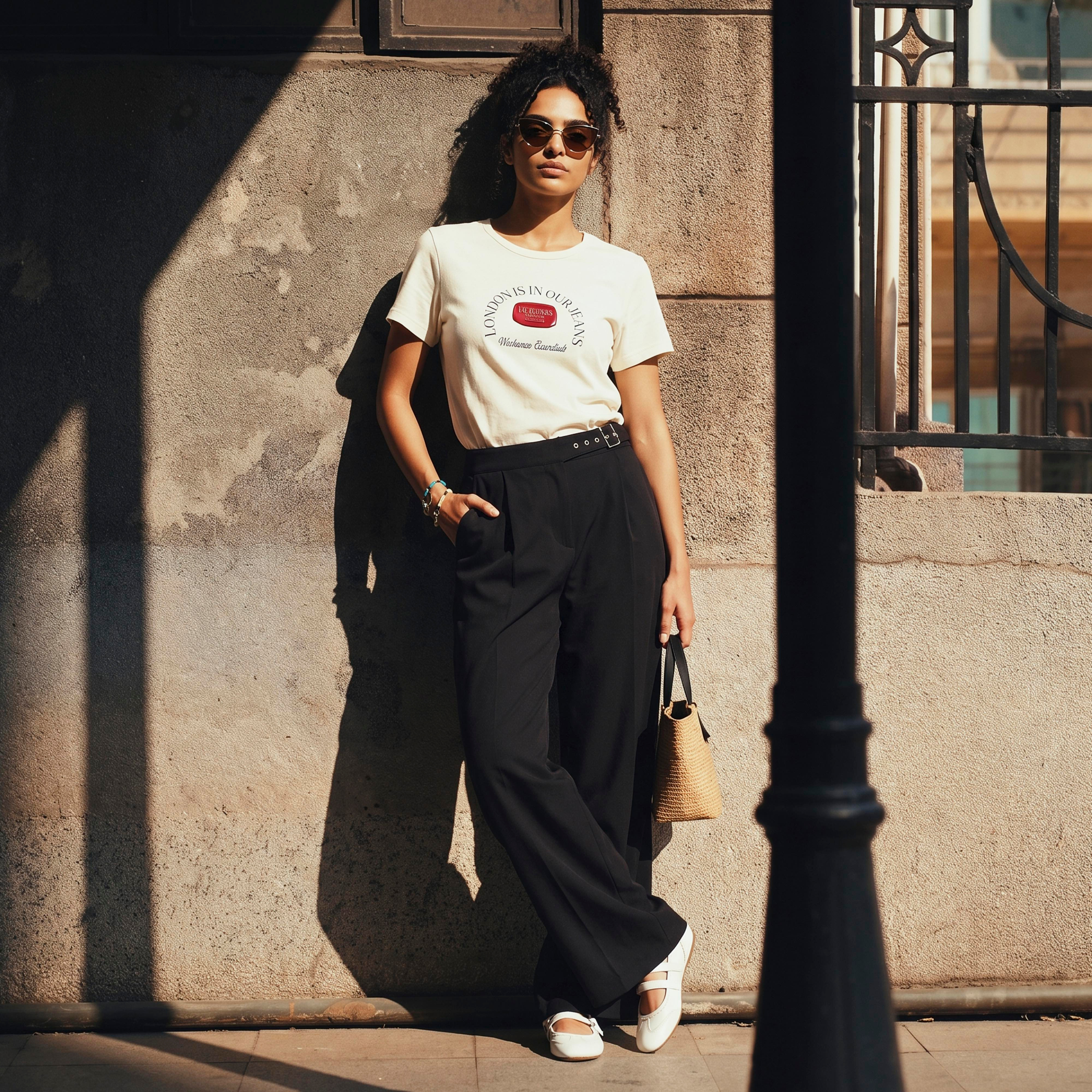بنطلون بخصر مطاطي من سبلاش يوث-women-clothing-trousers-image-1