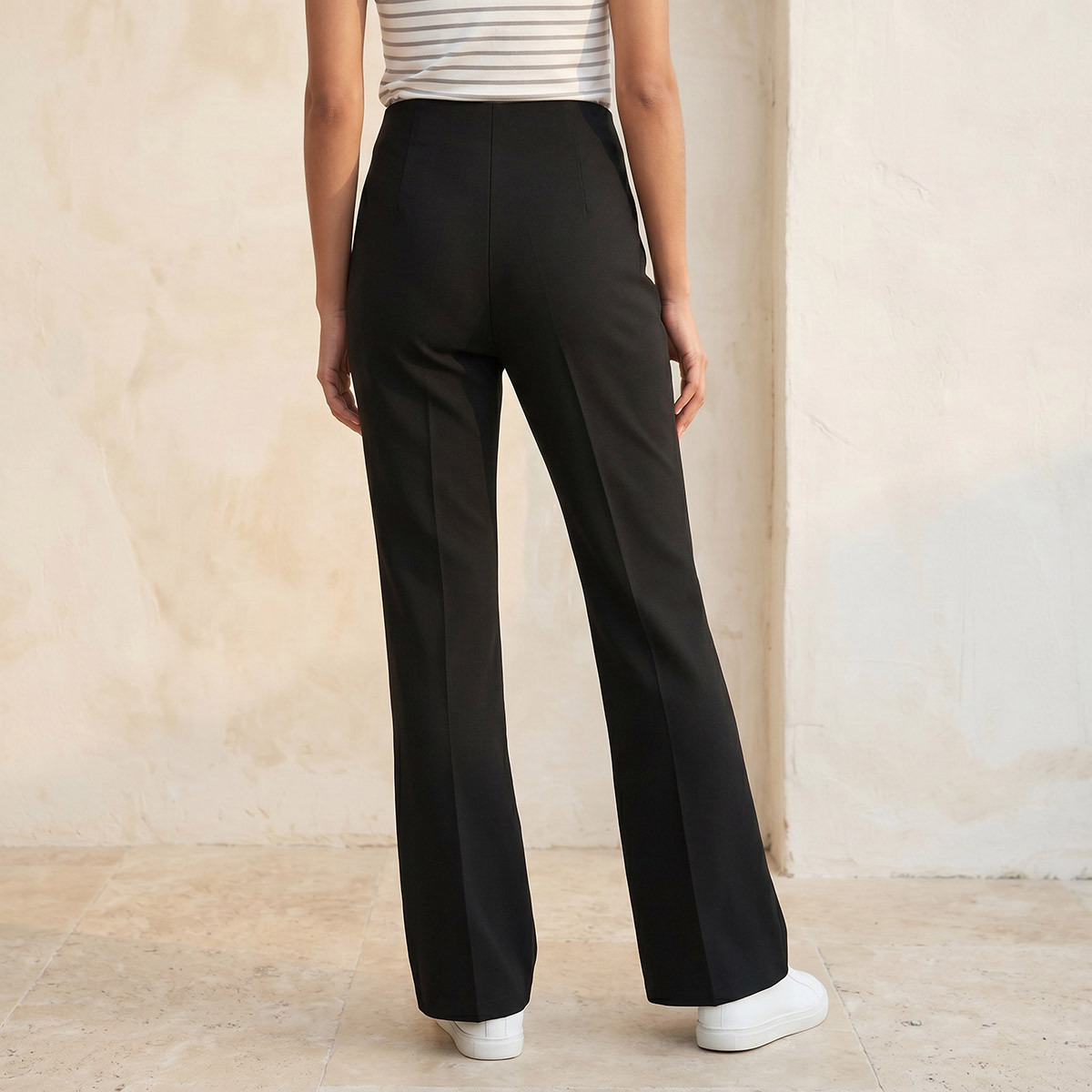 Splash Youth Mid-Rise Pants Flared Hem-women-clothing-trousers-image-4