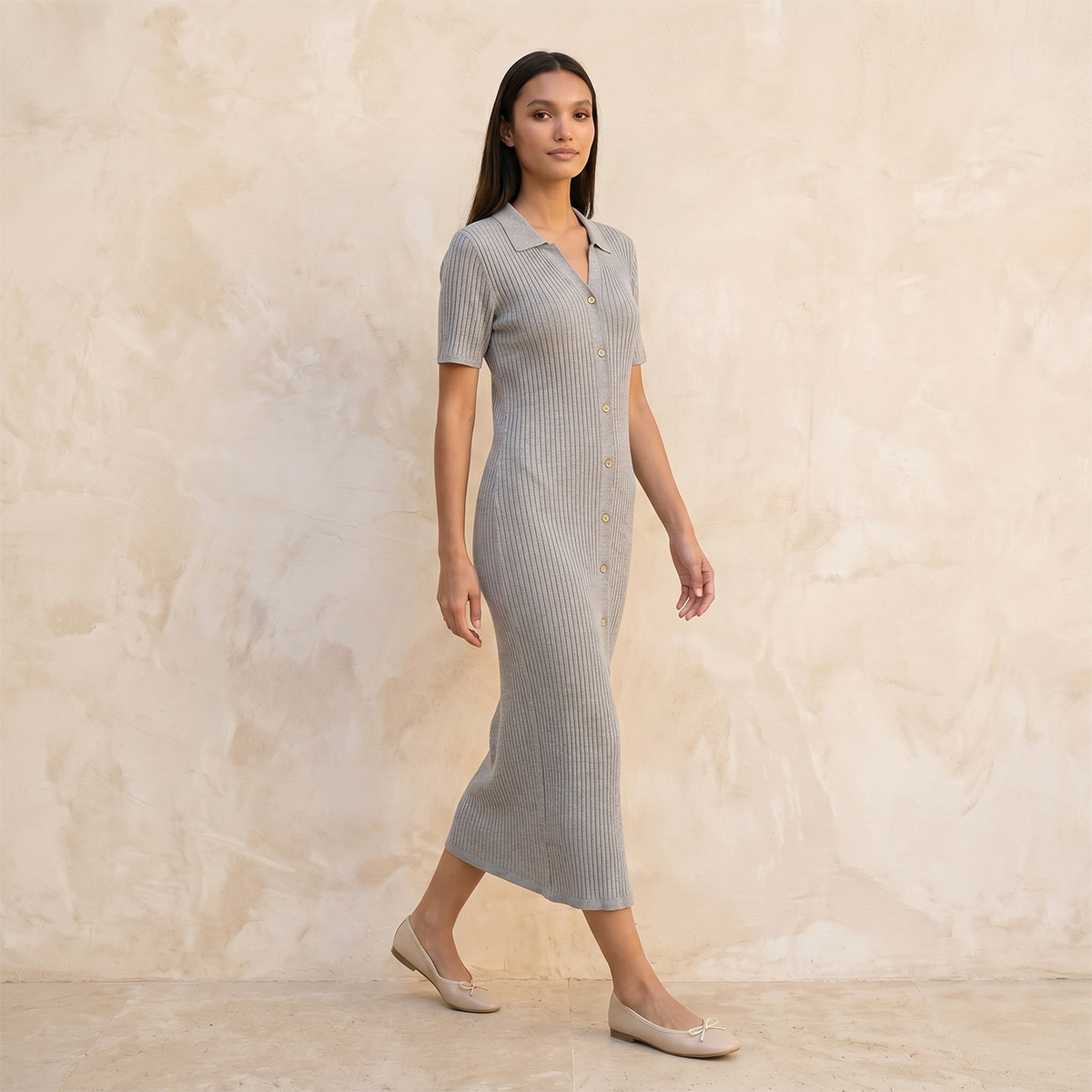 فستان بوديكون مضلّع بياقة عادية من سبلاش يوث-women-clothing-dresses-image-3
