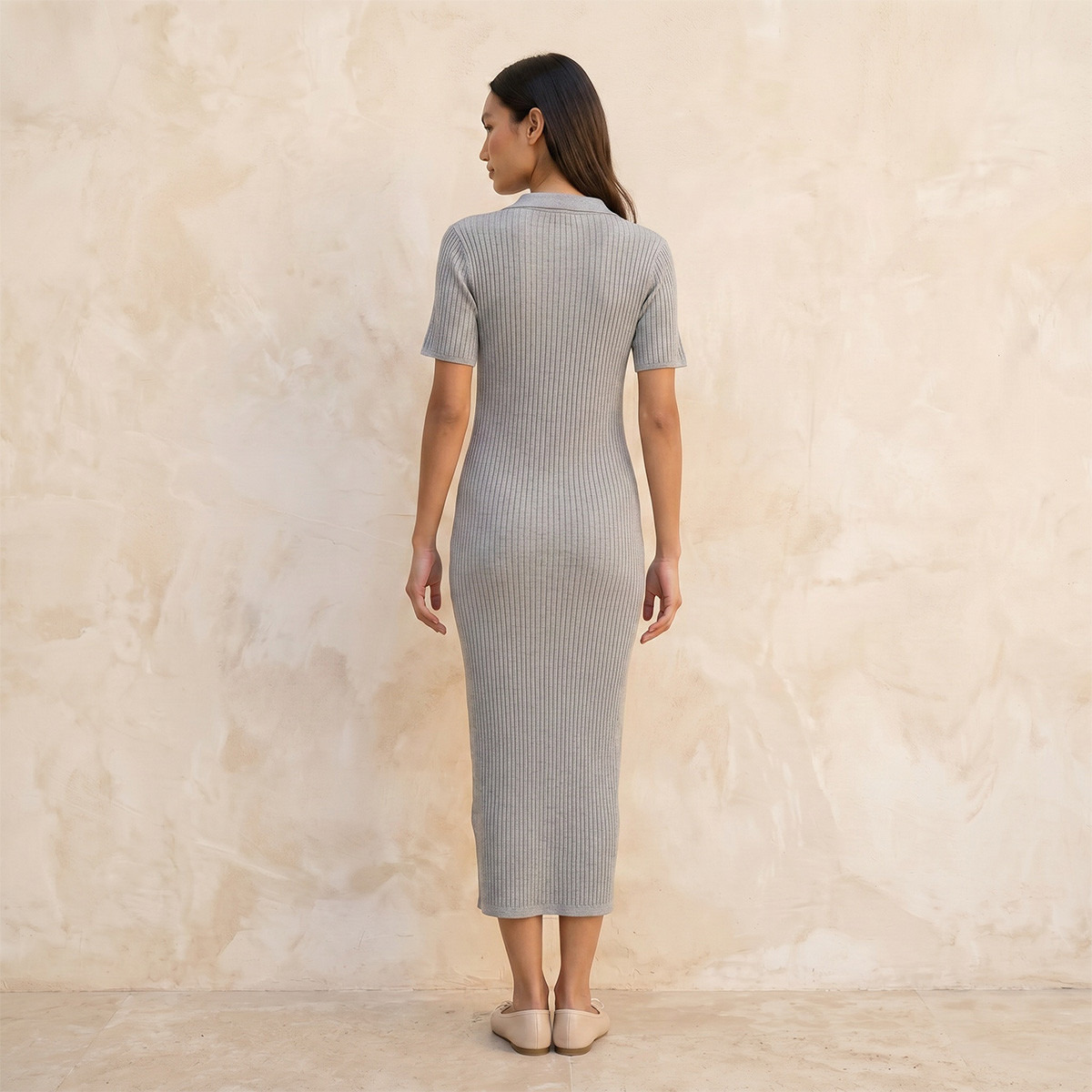 فستان بوديكون مضلّع بياقة عادية من سبلاش يوث-women-clothing-dresses-image-4