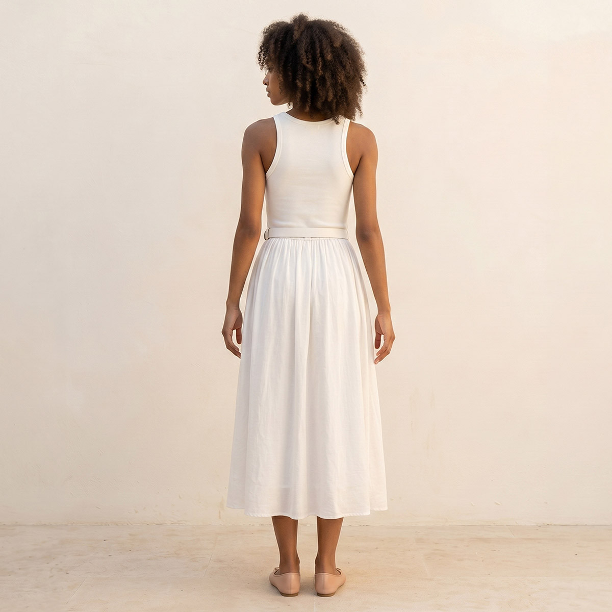 فستان ميدي إيه لاين بحزام بإبزيم من سبلاش يوث-women-clothing-dresses-image-4