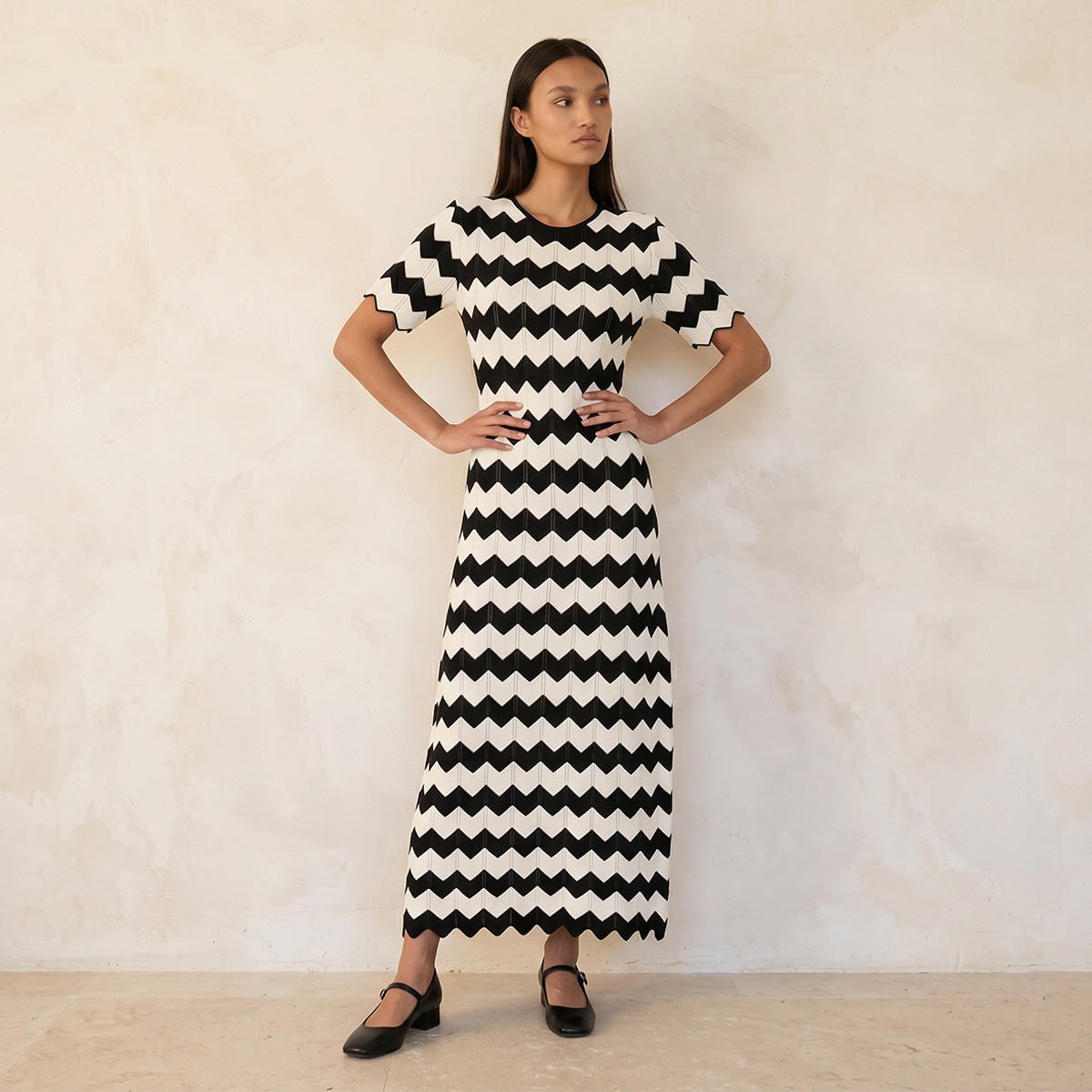 فستان شيفرون ماكسي بارز الملمس من سبلاش يوث-women-clothing-dresses-image-1