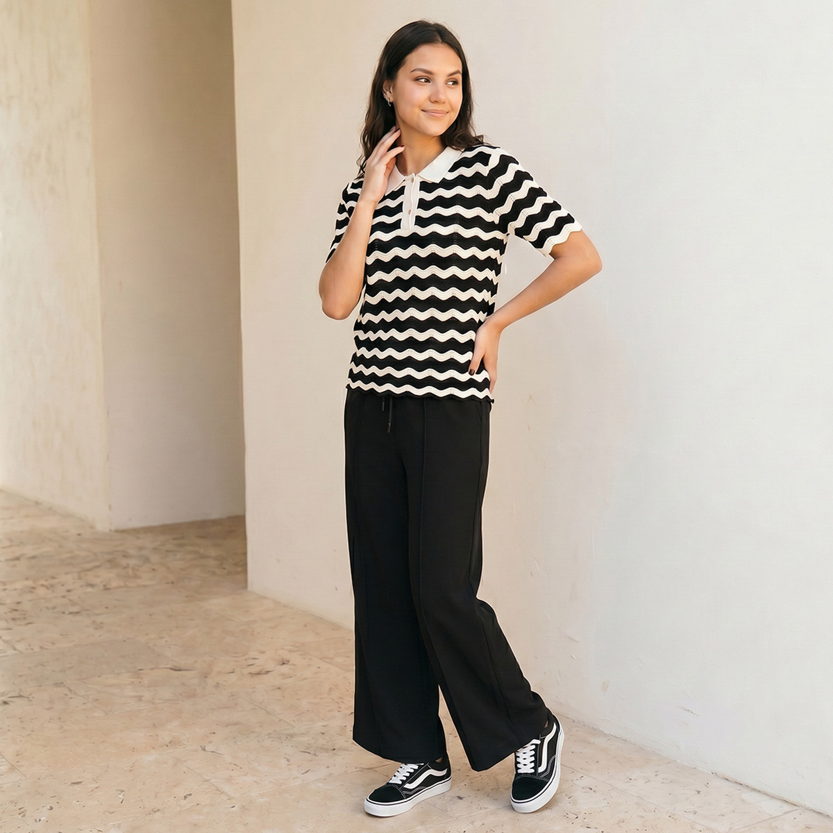 تيشيرت بولو بطبعات شيفرون من سبلاش يوث-women-clothing-tshirts-image-3