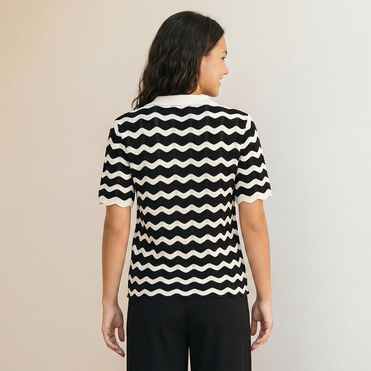 تيشيرت بولو بطبعات شيفرون من سبلاش يوث-women-clothing-tshirts-image-4