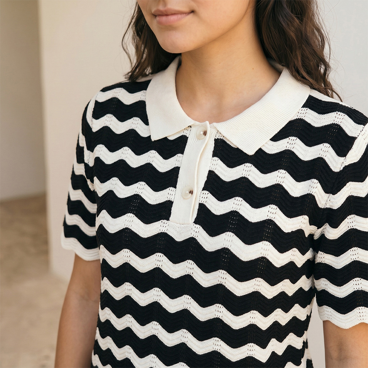تيشيرت بولو بطبعات شيفرون من سبلاش يوث-women-clothing-tshirts-image-6