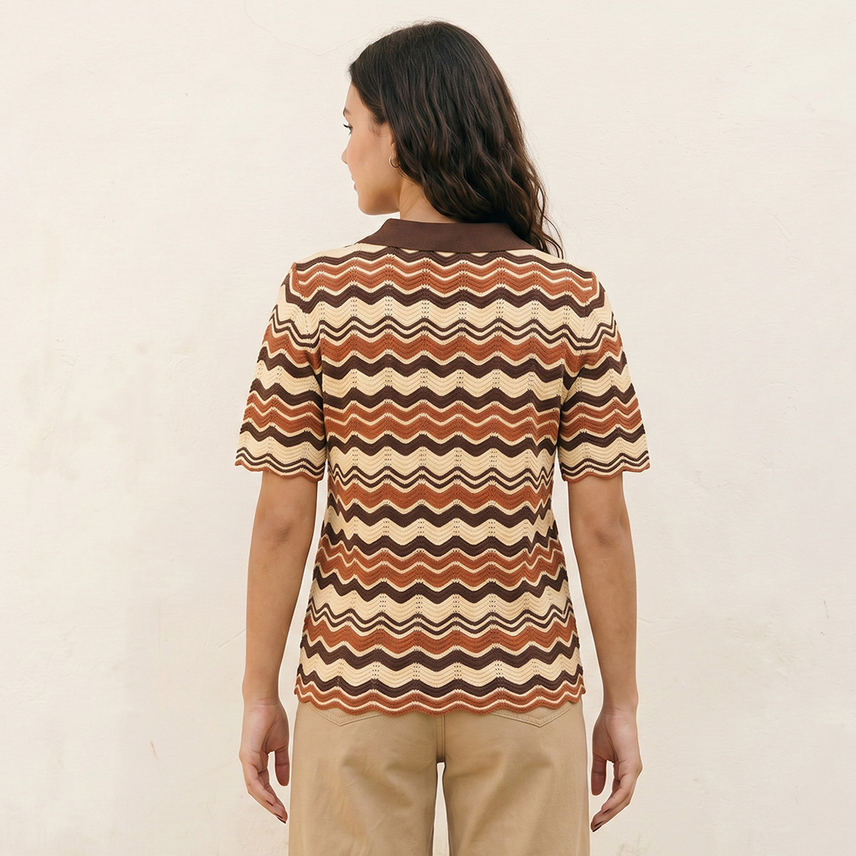 Splash Youth Polo T-shirt with Chevron Print-women-winterwear-cardigansandjumpers-jumpers-image-4