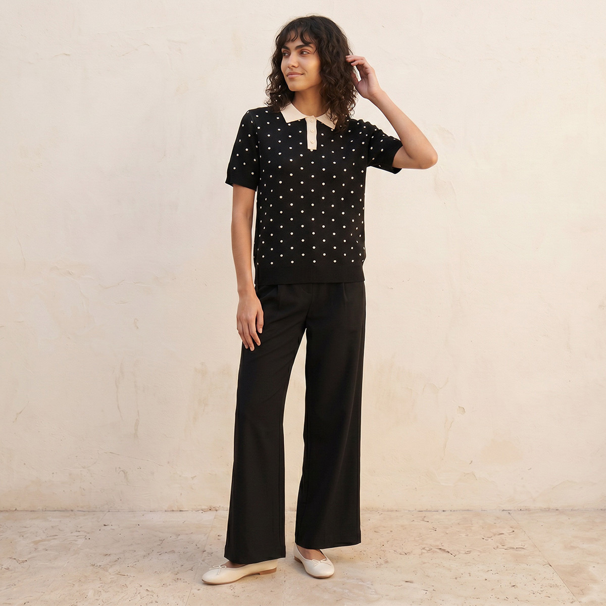كنزة بطبعات منقّطة من سبلاش يوث-women-winterwear-cardigansandjumpers-jumpers-image-6