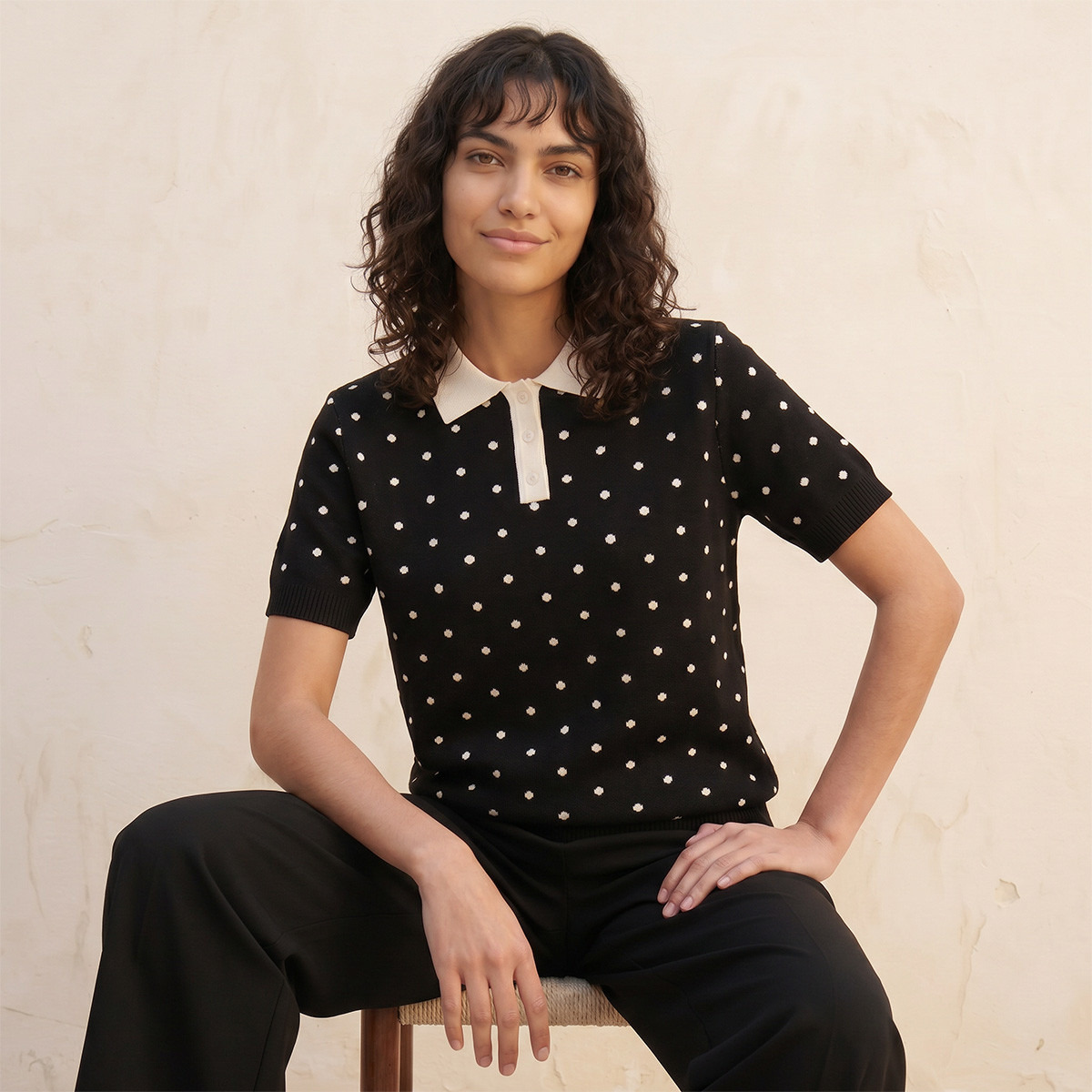 كنزة بطبعات منقّطة من سبلاش يوث-women-winterwear-cardigansandjumpers-jumpers-image-7
