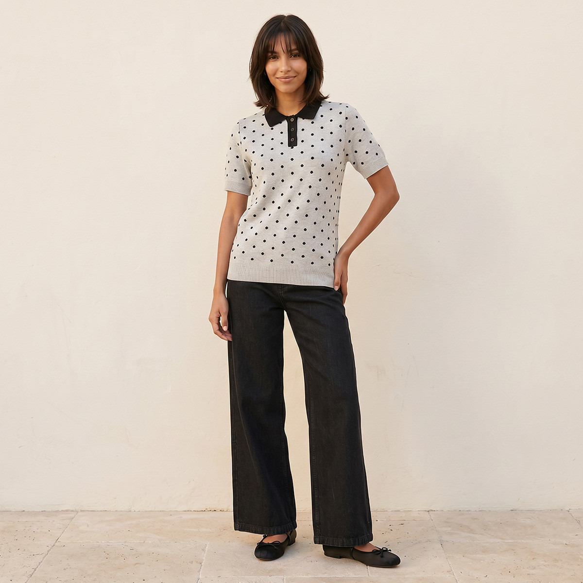 كنزة بطبعات منقّطة من سبلاش يوث-women-winterwear-cardigansandjumpers-jumpers-image-3