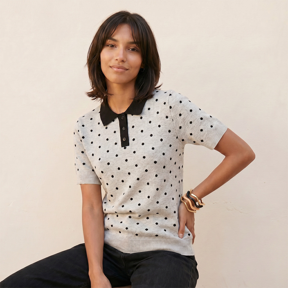 كنزة بطبعات منقّطة من سبلاش يوث-women-winterwear-cardigansandjumpers-jumpers-image-6