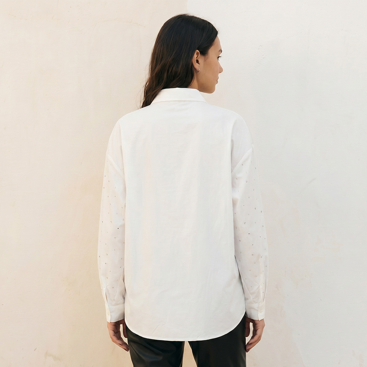 قميص قطن فضفاض مزين من سبلاش يوث-women-clothing-shirtsandblouses-shirts-image-5