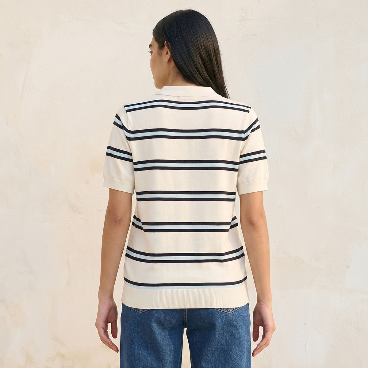 Splash Youth Polo T-shirt with Stripes-women-clothing-tshirts-image-4