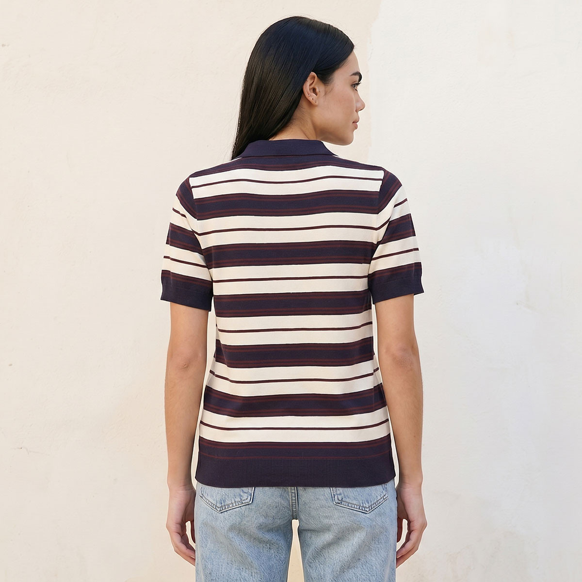 Splash Youth Polo T-shirt with Stripes-women-clothing-tshirts-image-4