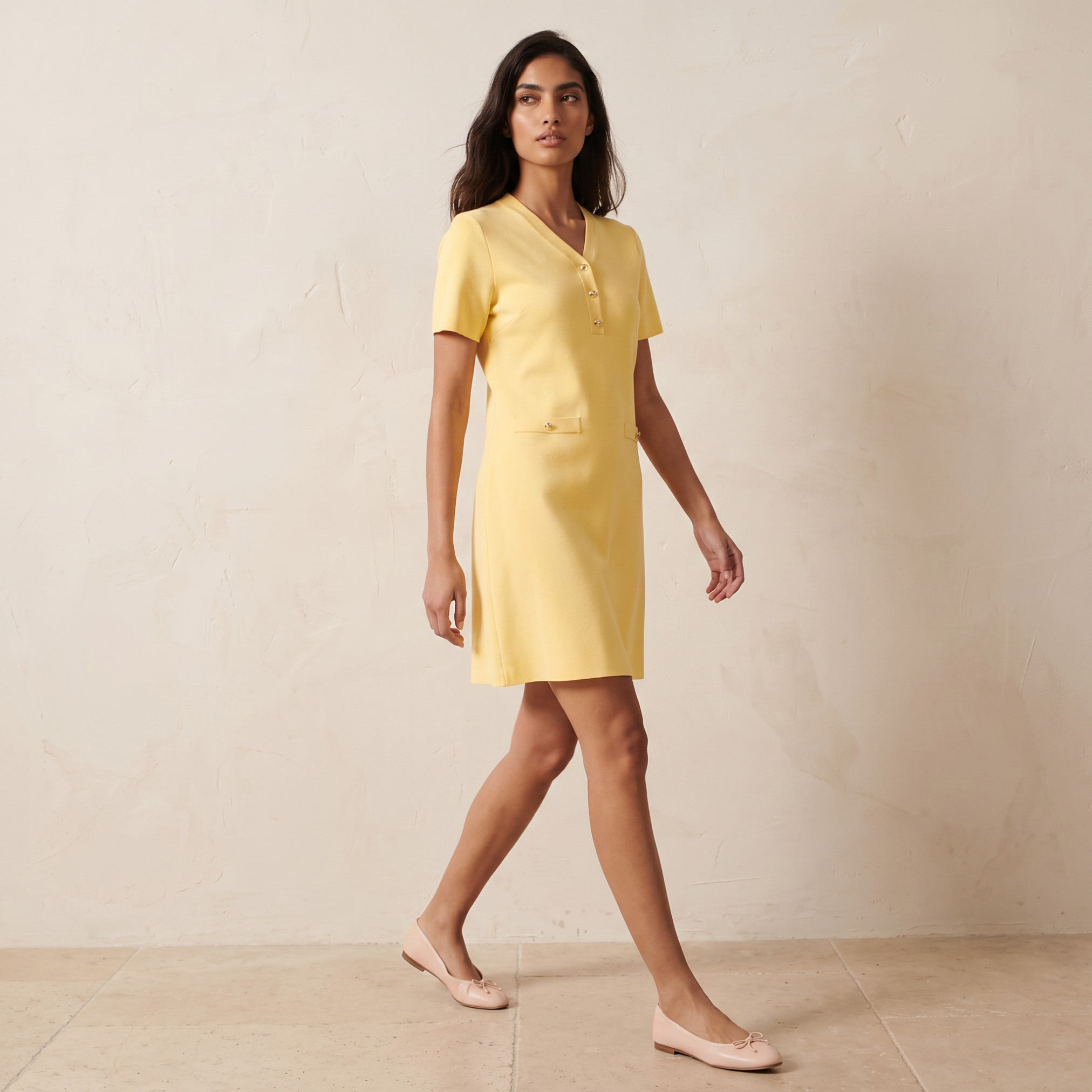 Splash Youth Textured Dress with V-neck-women-clothing-dresses-image-3