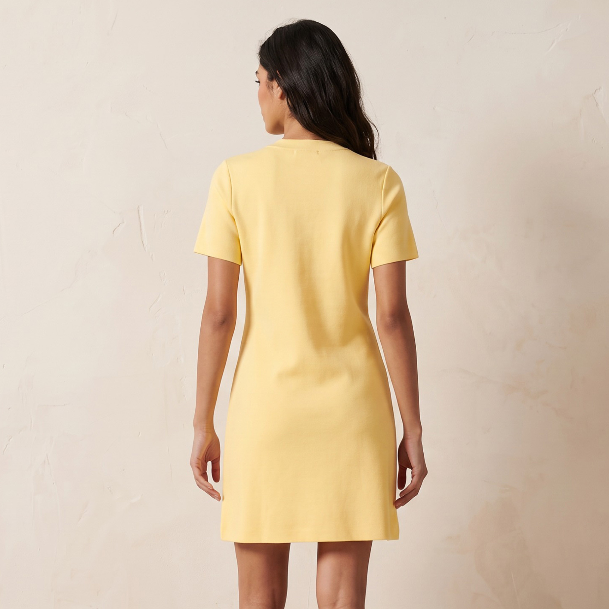 Splash Youth Textured Dress with V-neck-women-clothing-dresses-image-4