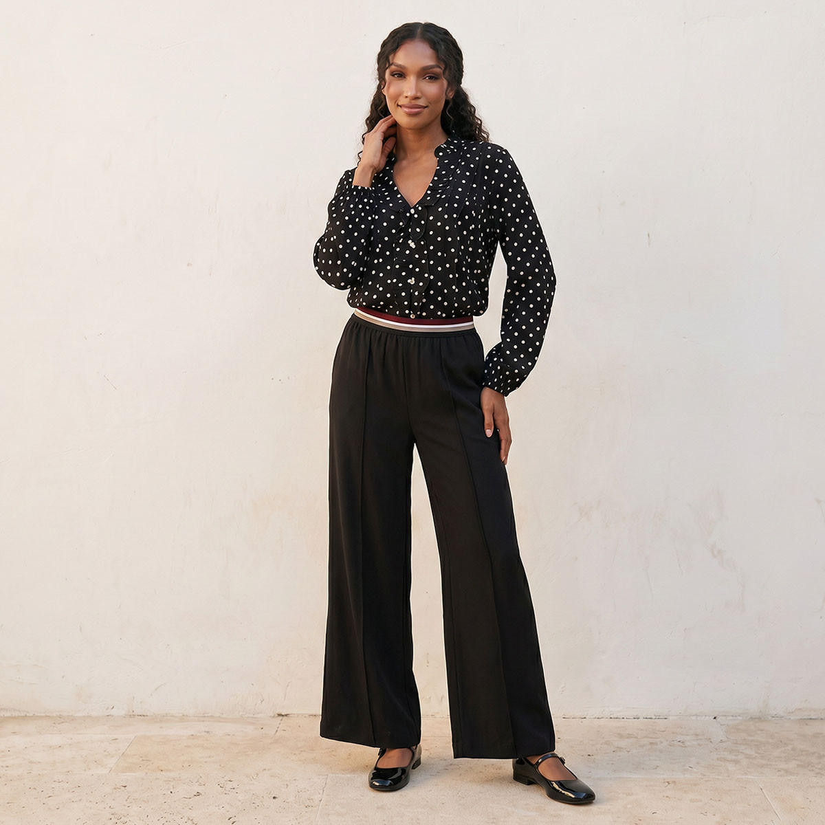 بلوزة بطبعات منقّطة من سبلاش يوث-women-clothing-shirtsandblouses-blouses-image-6