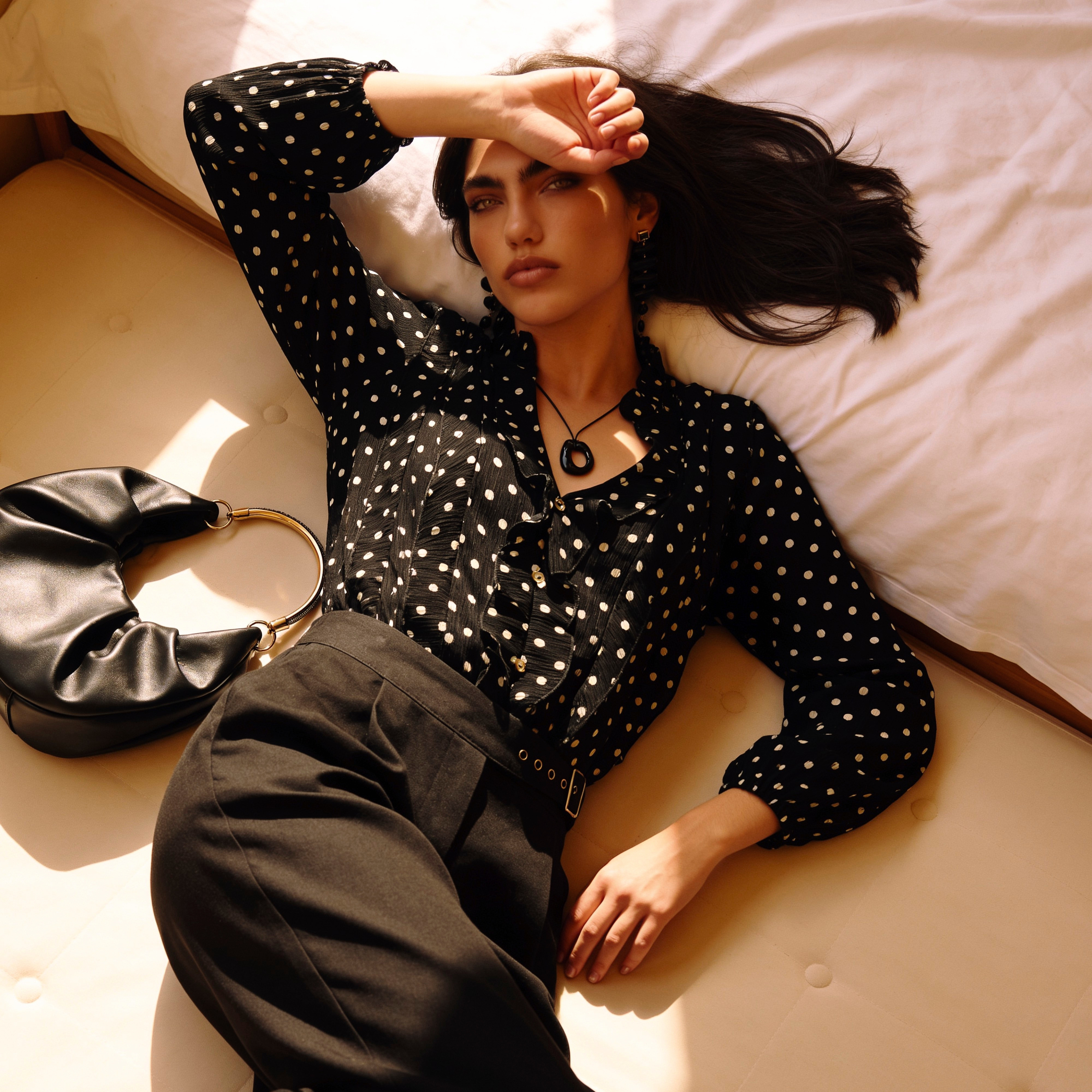 بلوزة بطبعات منقّطة من سبلاش يوث-women-clothing-shirtsandblouses-blouses-image-1