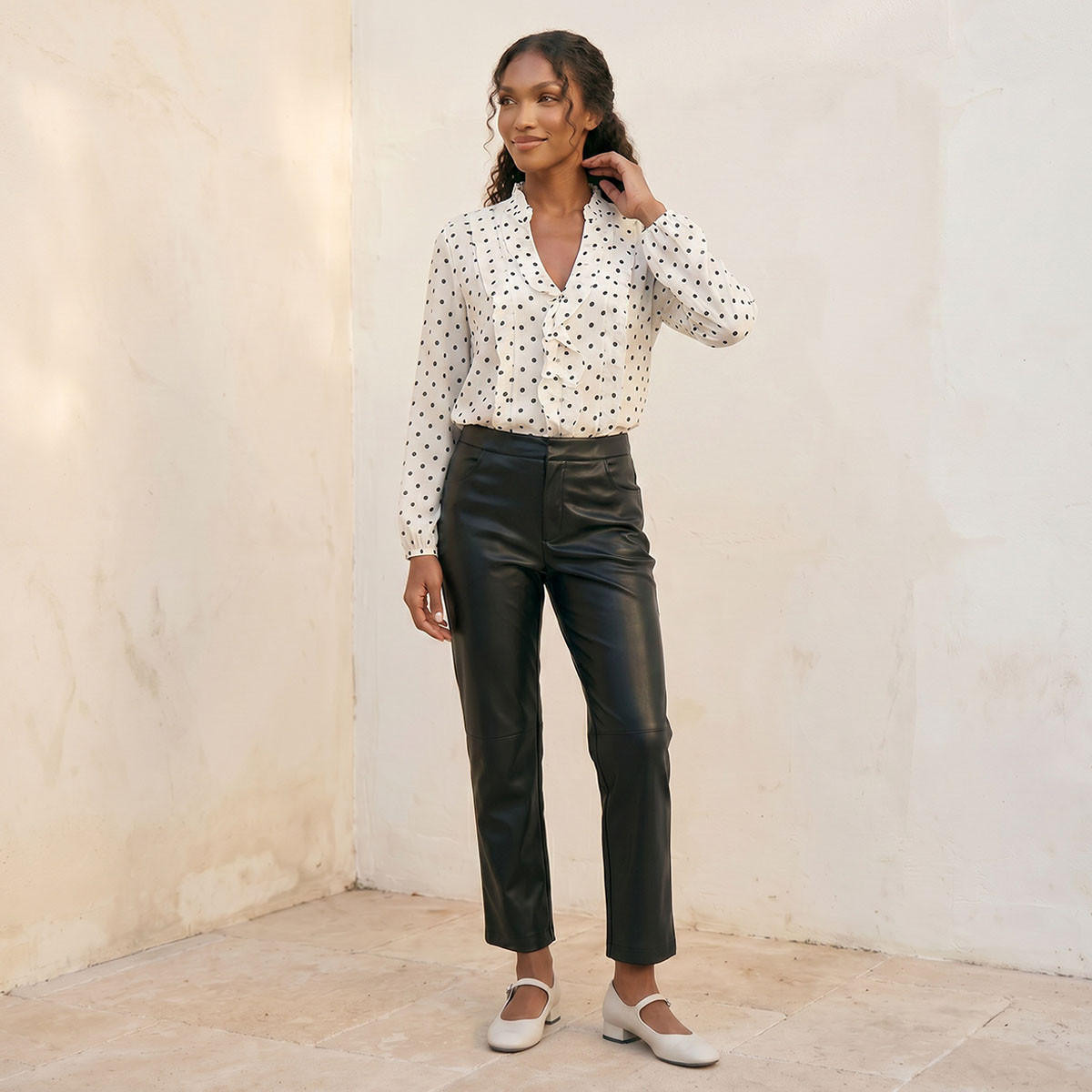 بلوزة بطبعات منقّطة من سبلاش يوث-women-clothing-shirtsandblouses-blouses-image-4