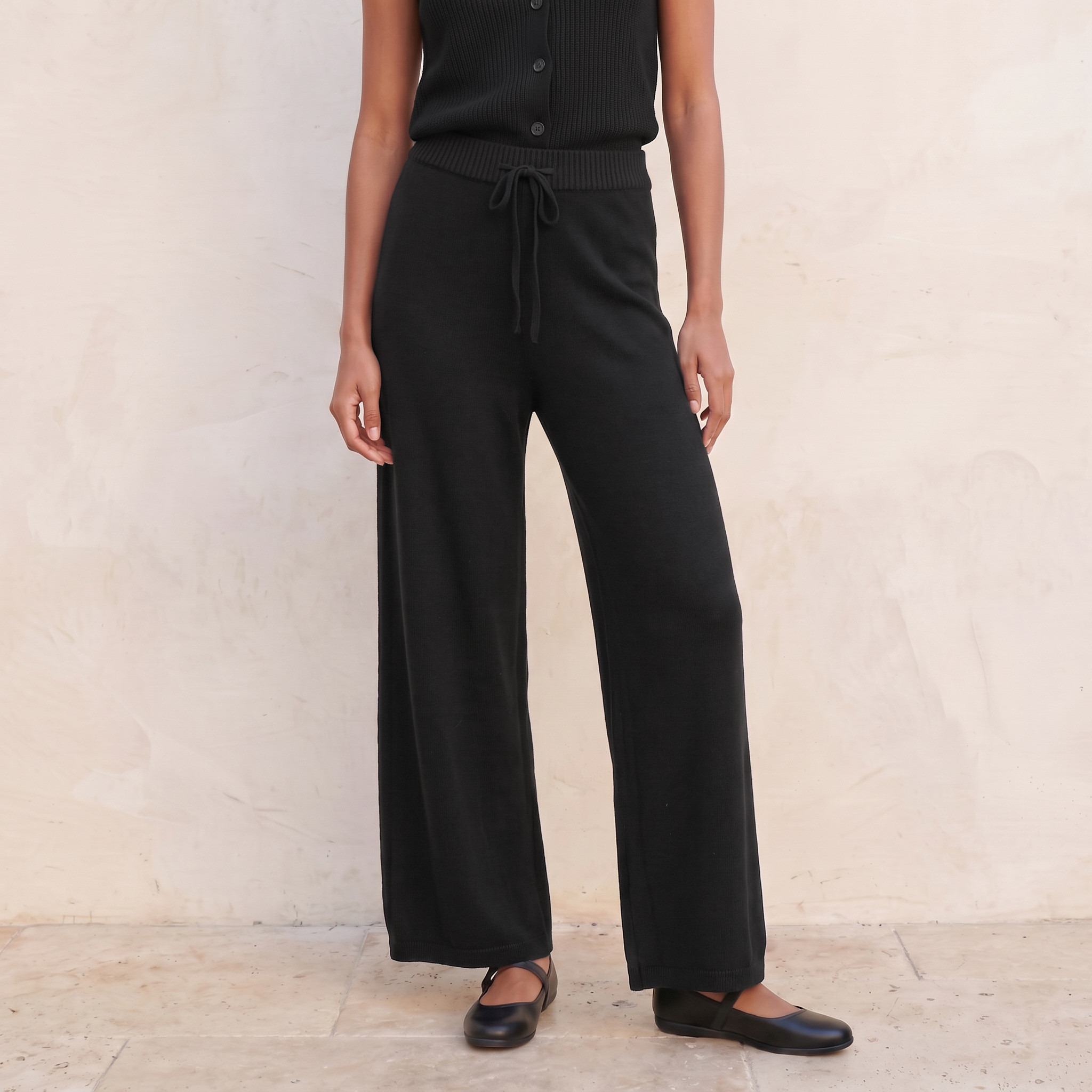Splash Youth Straight Fit Drawstring Waist Pants-women-clothing-trousers-image-1
