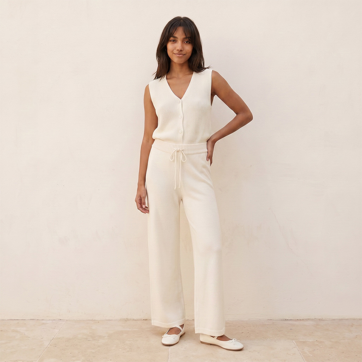 بنطلون بقصة مستقيمة وخصر برباط من سبلاش يوث-women-clothing-trousers-image-3