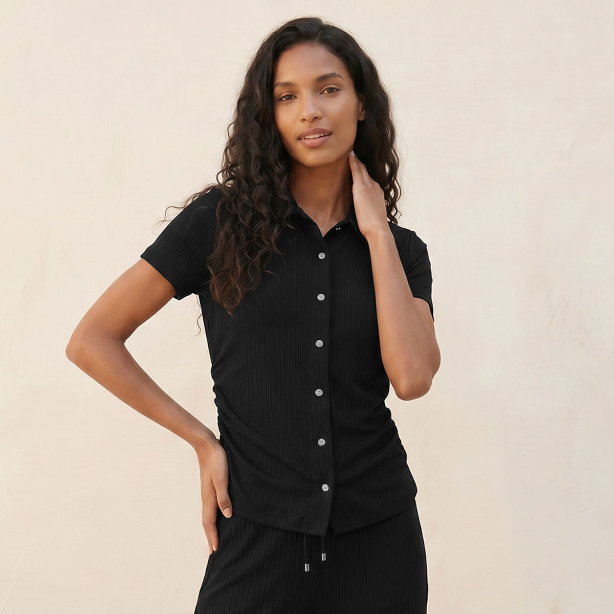 قميص بتفاصيل كشكش من سبلاش يوث-women-clothing-shirtsandblouses-shirts-image-1