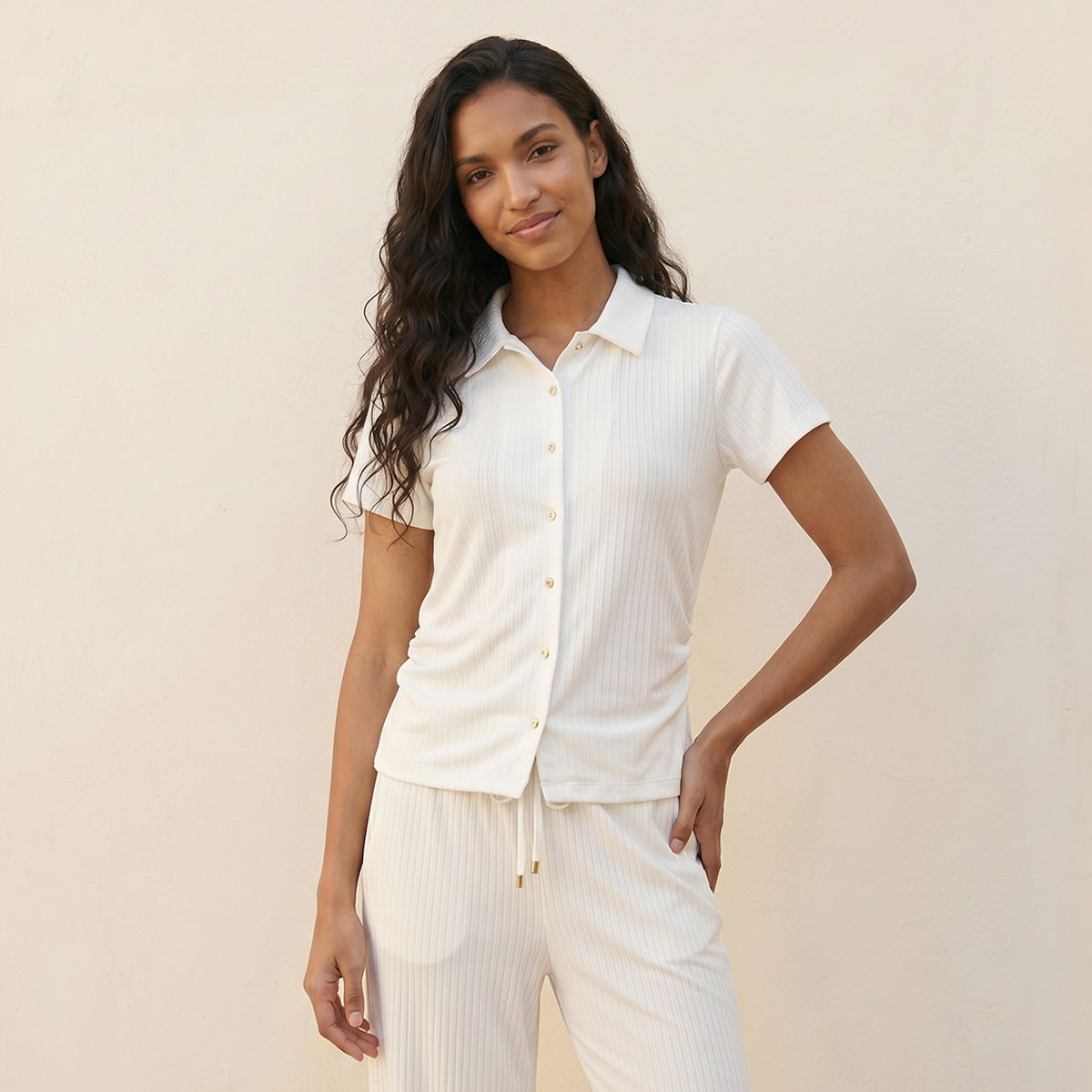 قميص بتفاصيل كشكش من سبلاش يوث-women-clothing-shirtsandblouses-shirts-image-1