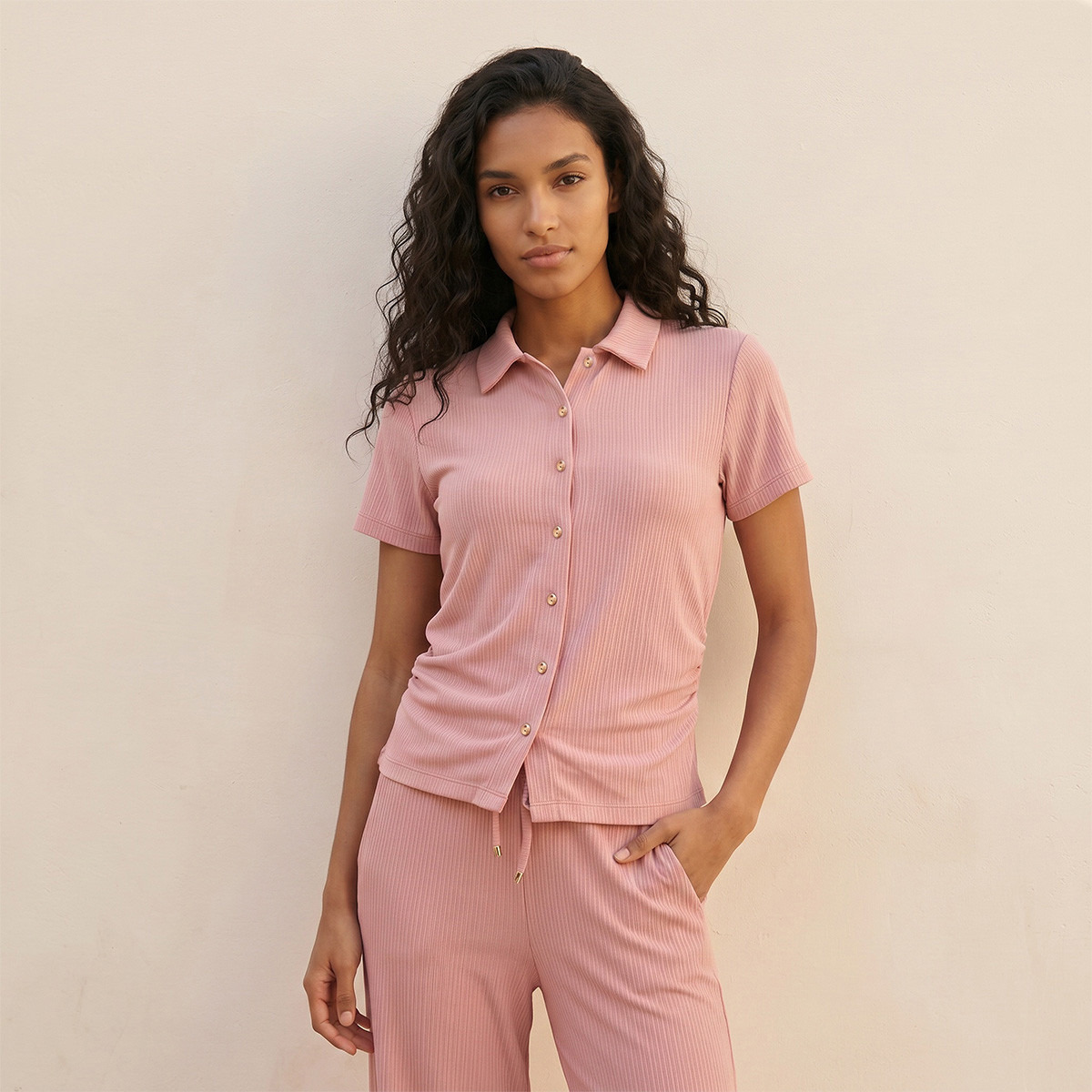 قميص بتفاصيل كشكش من سبلاش يوث-women-clothing-shirtsandblouses-shirts-image-1