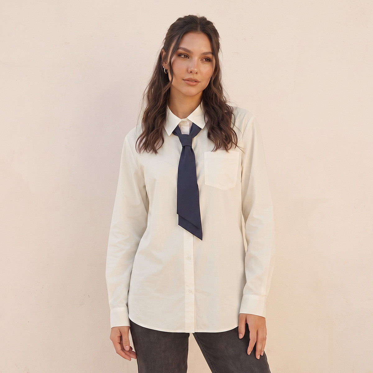 Splash Youth Shirt with Neck Tie-women-clothing-shirtsandblouses-shirts-image-1