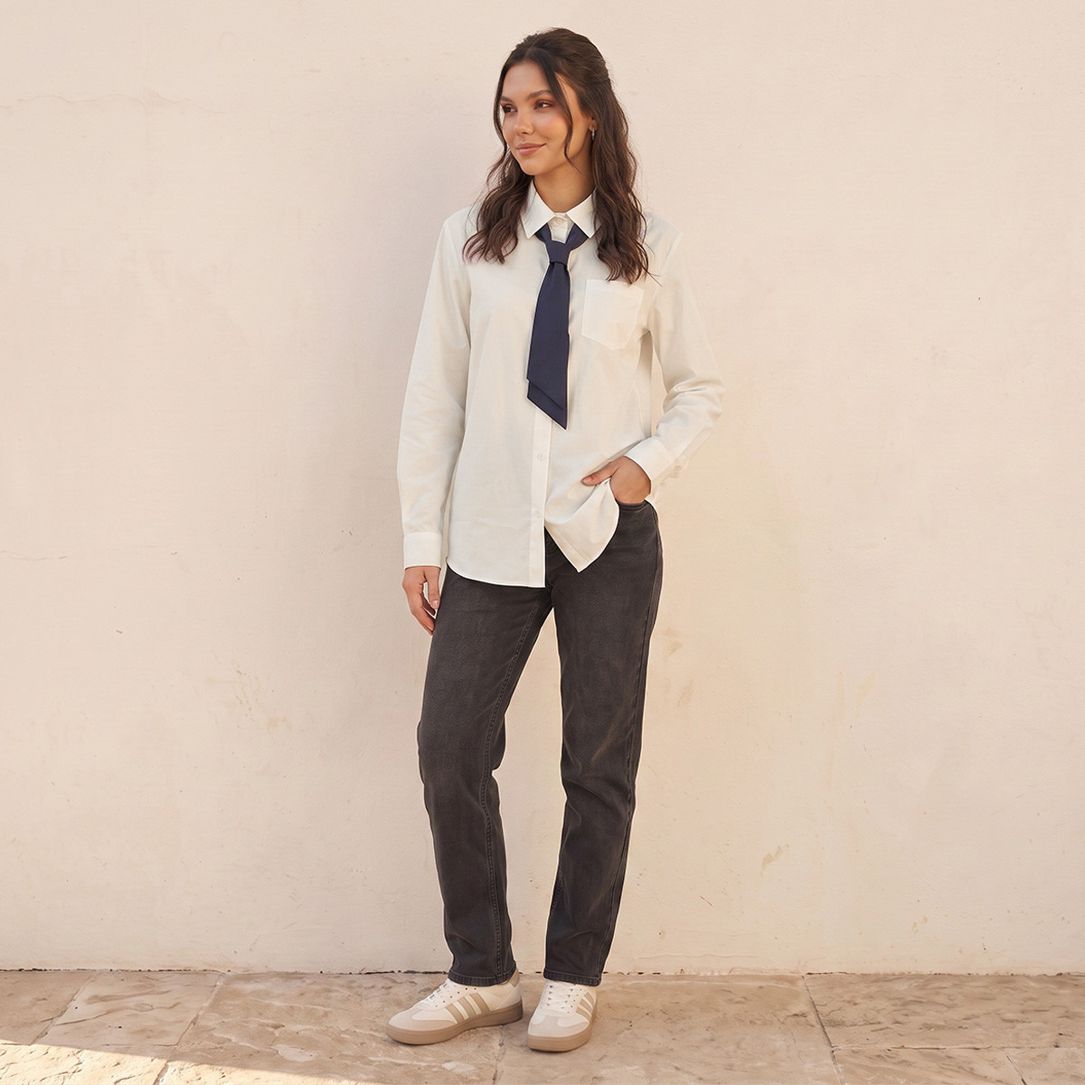 Splash Youth Shirt with Neck Tie-women-clothing-shirtsandblouses-shirts-image-2