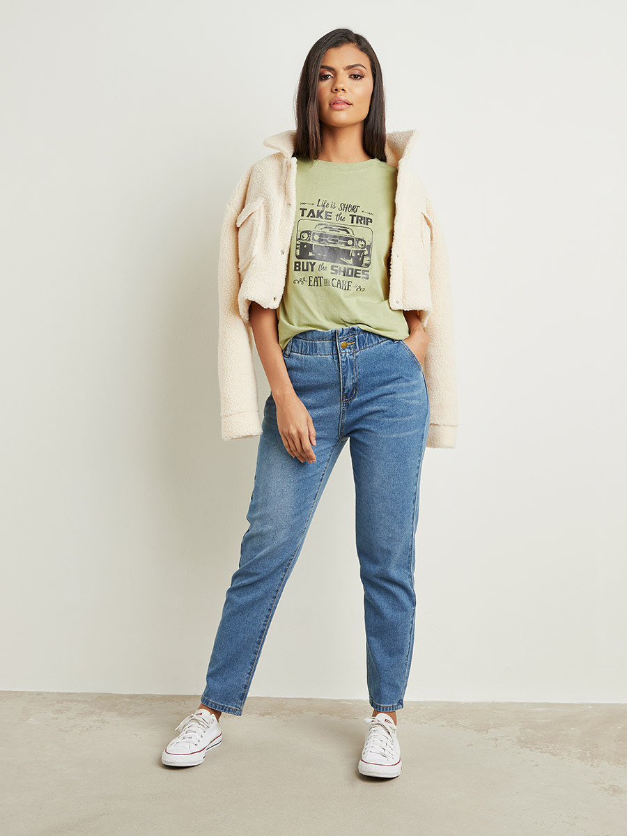 تيشيرت مطبوع بقصة واسعة من ستايلي-women-clothing-tshirts-image-4