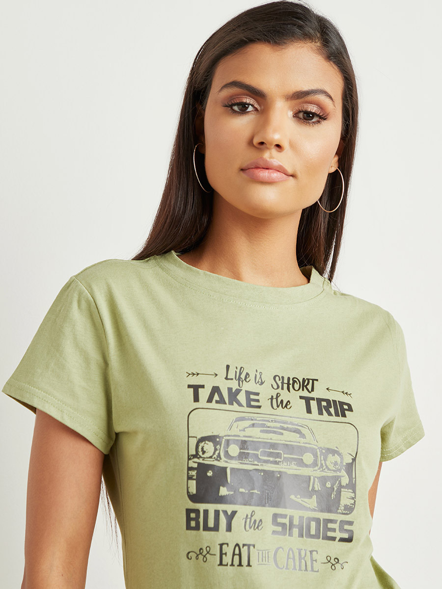 تيشيرت مطبوع بقصة واسعة من ستايلي-women-clothing-tshirts-image-5