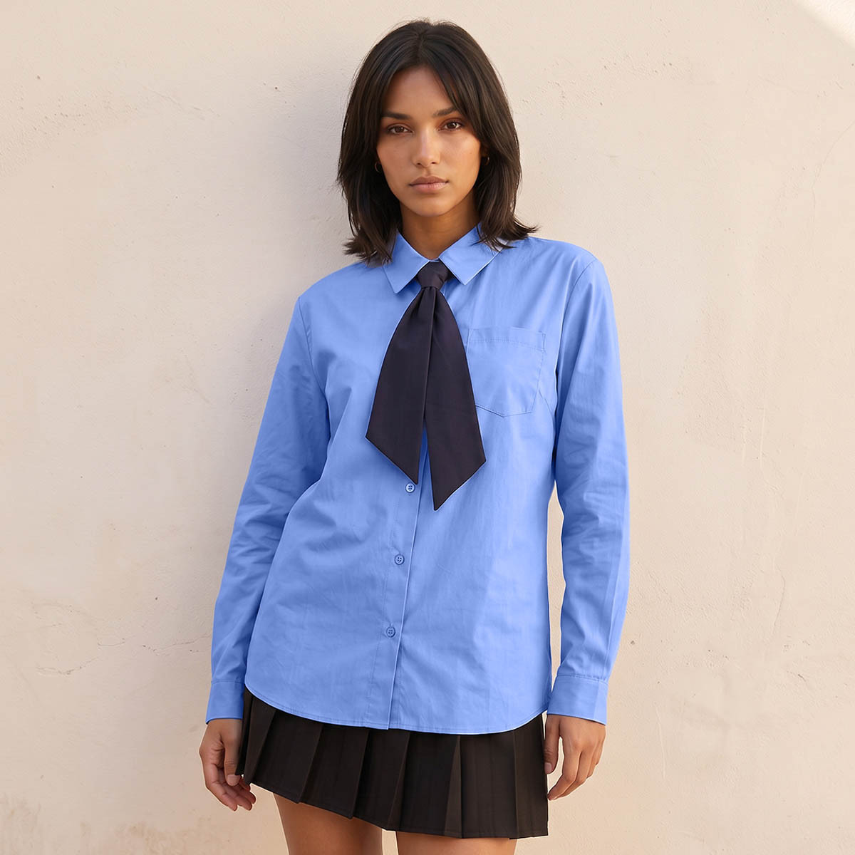 Splash Youth Shirt with Neck Tie-women-clothing-shirtsandblouses-shirts-image-1