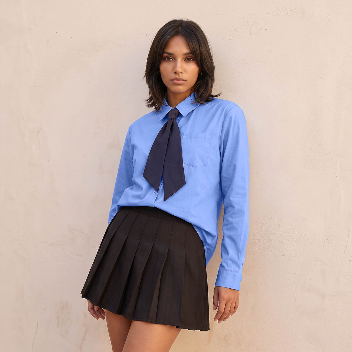 Splash Youth Shirt with Neck Tie-women-clothing-shirtsandblouses-shirts-image-5